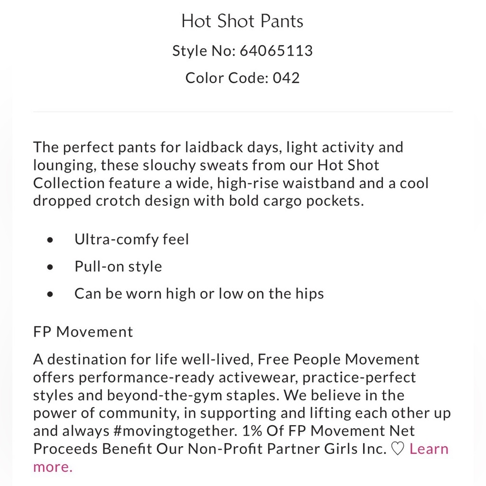 FP Movement by Free People Hot Shot Pant charcoal grey size small - Picture 7 of 8